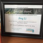 True Grit Writing Award Jing Li